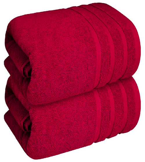 Plush cotton bath sheets in rich colors